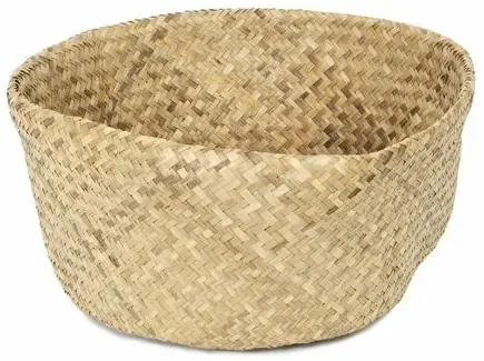 Compactor Pletený úložný košík z morskej trávy Belly, 45 x 36 cm, prírodná, L
