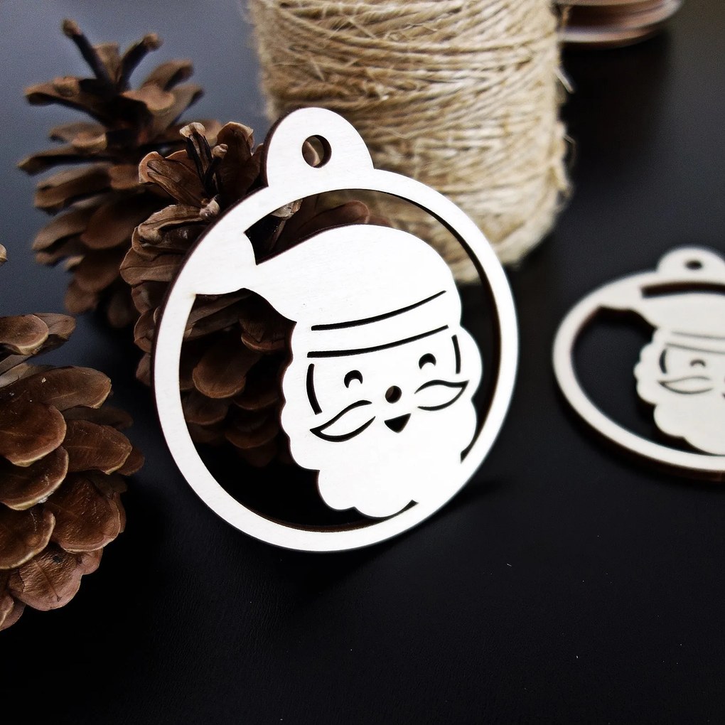 SENTOP | Vianočné ozdoby z dreva a plastu, Vianočné dekorácie drevené , drevené doplnky PR0063-Wooden decorations