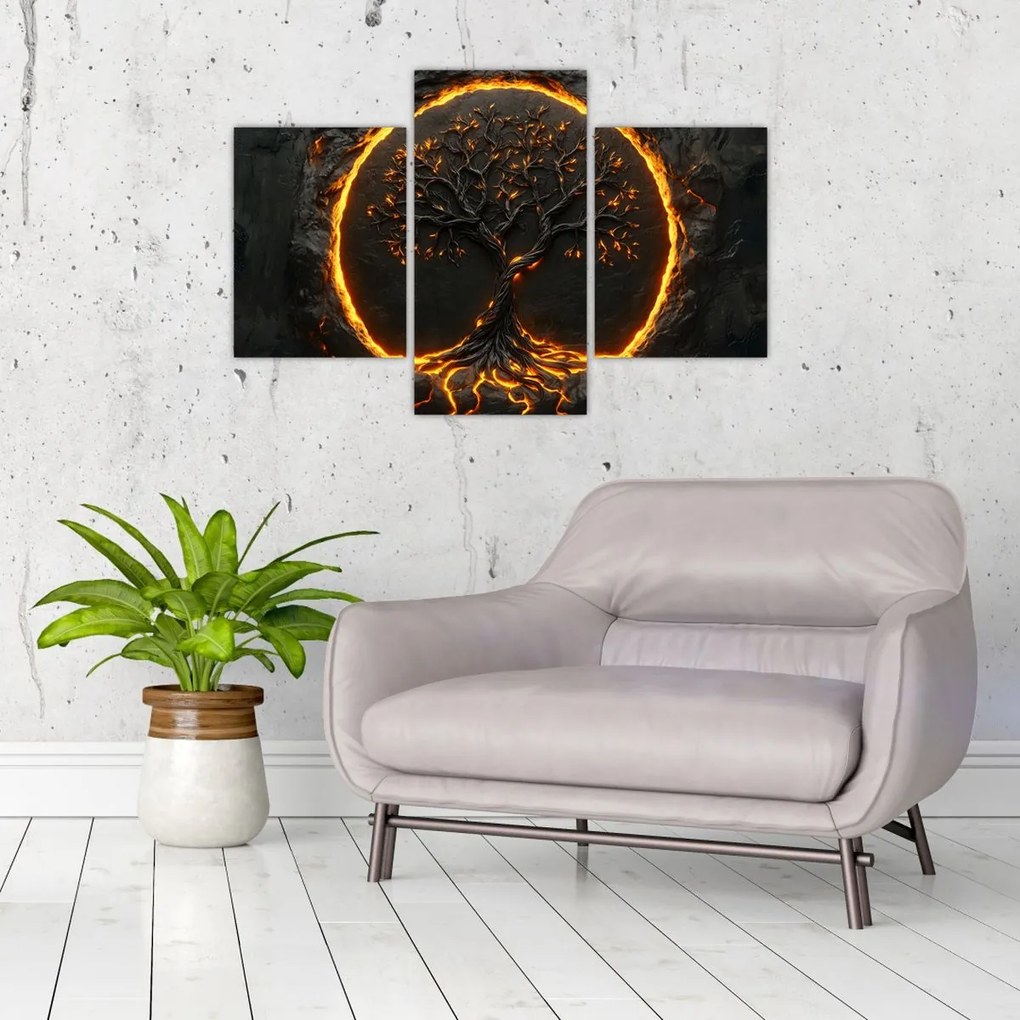 Obraz – Strom života v láve II. (90x60 cm)