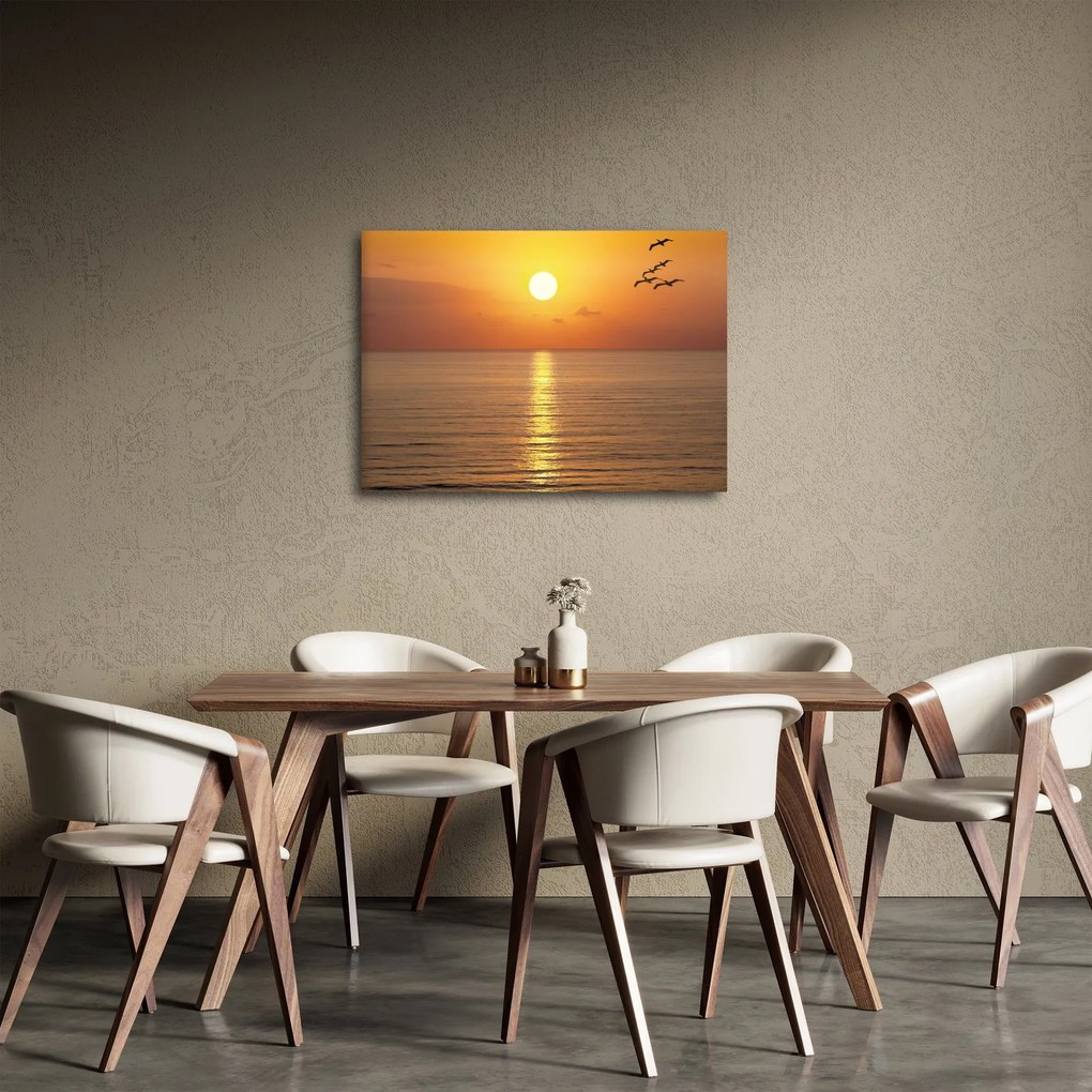 Obraz - Západ slnka nad oceánom (70x50 cm)