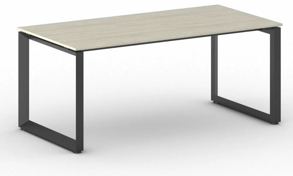 Kancelársky stôl PRIMO INSPIRE, 180x90 cm, čierna podnož, dub prírodný