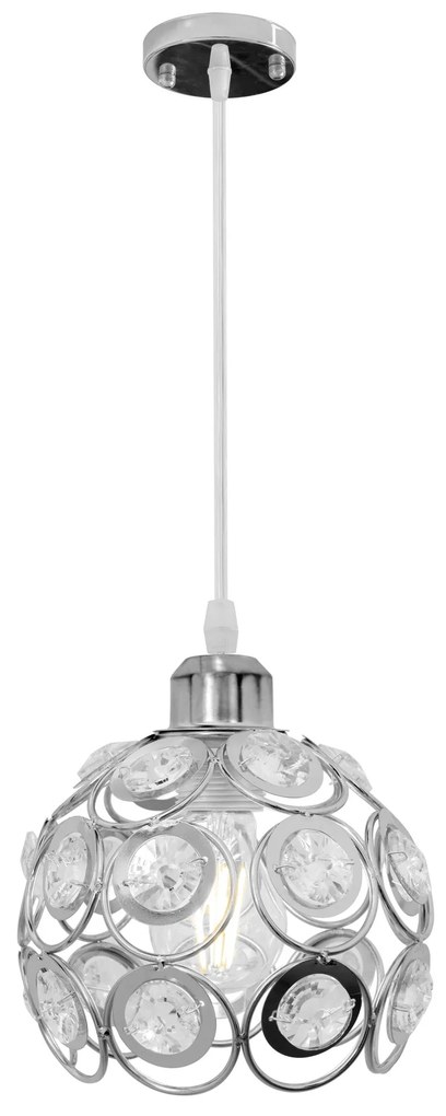 Toolight - Elegantná stropná lampa 1xE27 APP207, chrómová, OSW-00402