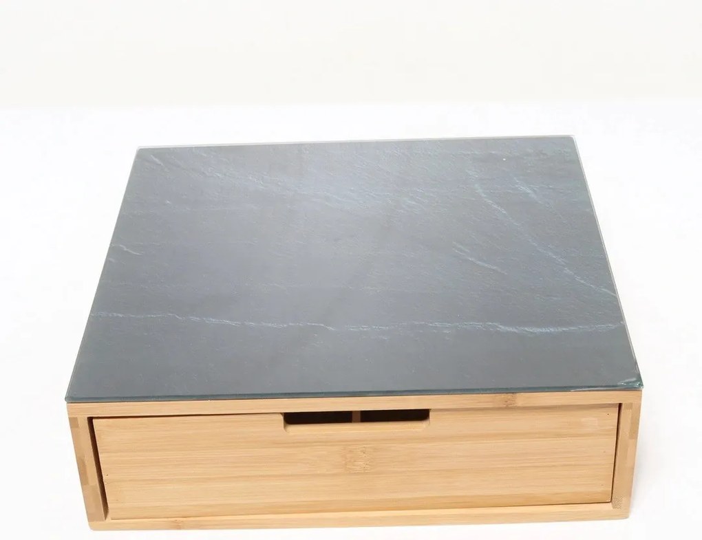 Kesper Stojan na kanvicu so zásuvkou, Organizér na čaj / kávové kapsuly, motív bridlica