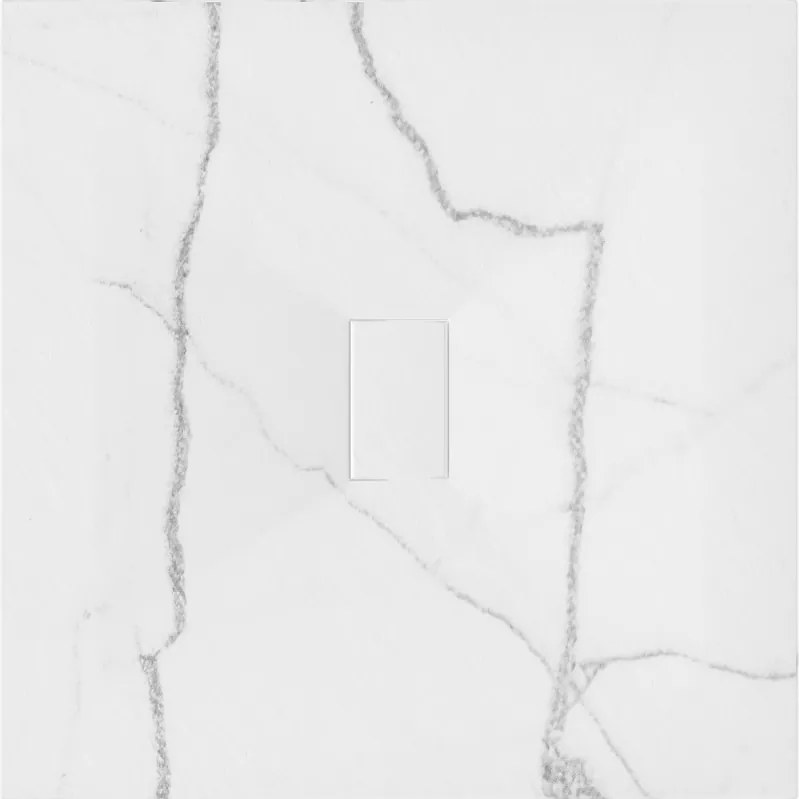 Mexen Hugo, štvorcová sprchová vanička, SMC, 100x100cm, imitácia kameňa-biela, 42151010