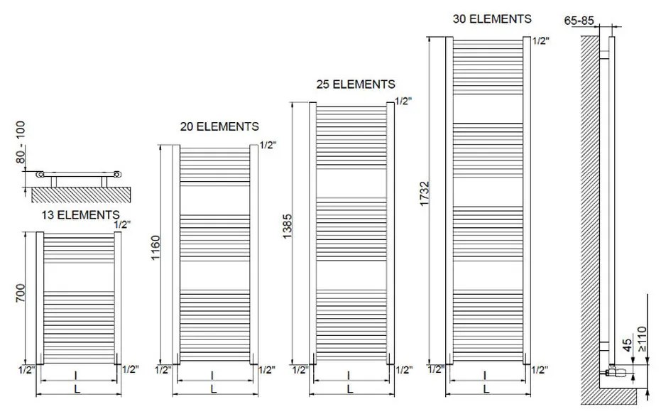 Cordivari Lisa 22 - Radiátor 700x550 mm, biela 3551646101003