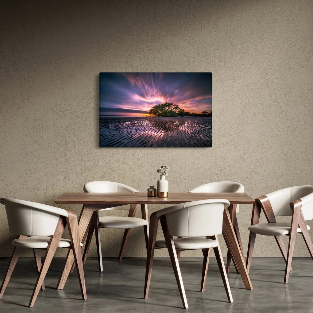 Obraz stromu na pláži (90x60 cm)