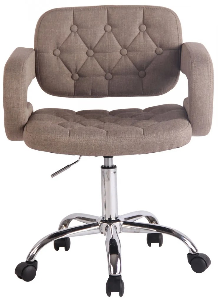 Design-Shop Pracovná stolička Dublin - látka - Sivo hnedá (Taupe)