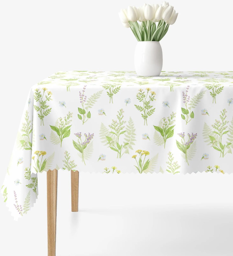 Goldea hranatý teflónový obrus - lesné kvety 100 x 140 cm