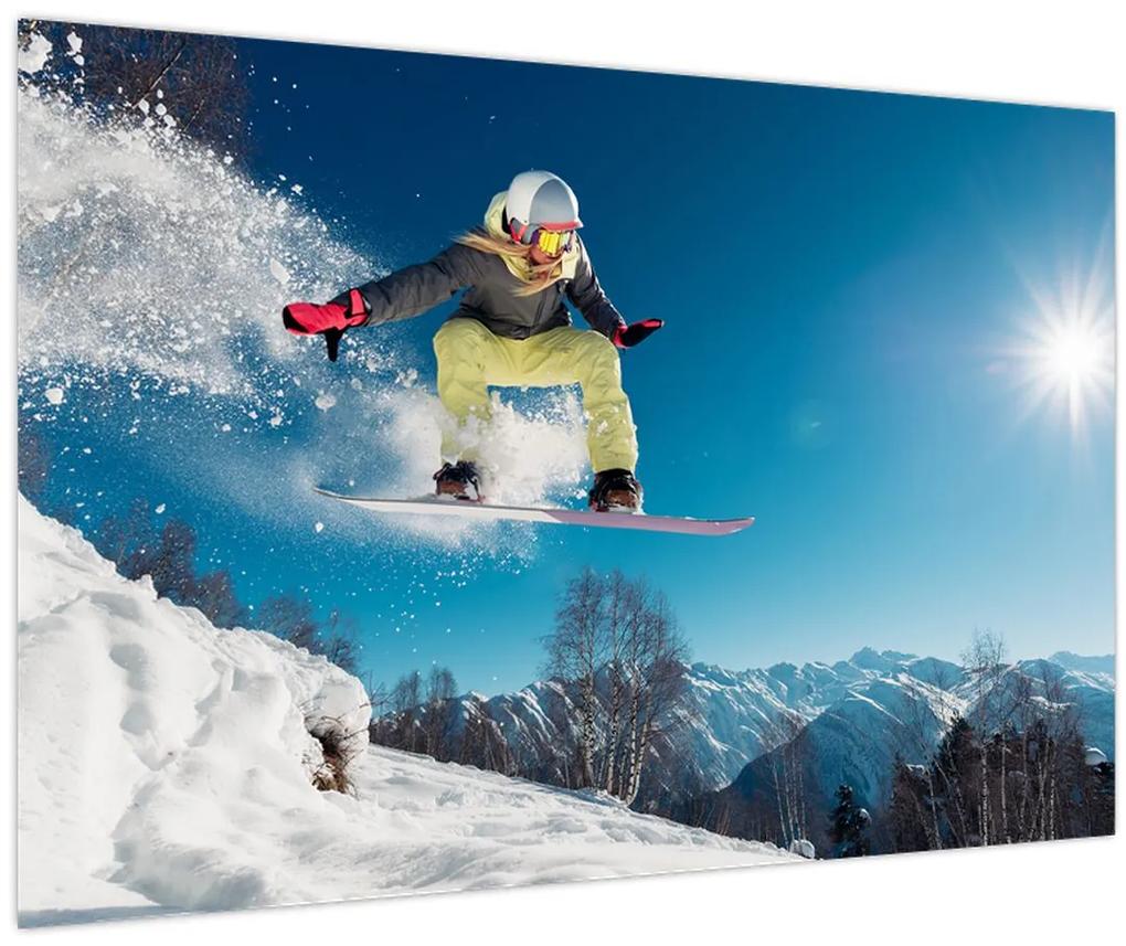 Obraz - Snowboardista (90x60 cm)