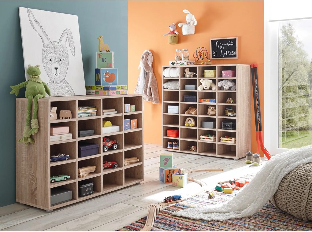 Sconto Regál STIVALI dub sonoma, výška 96 cm