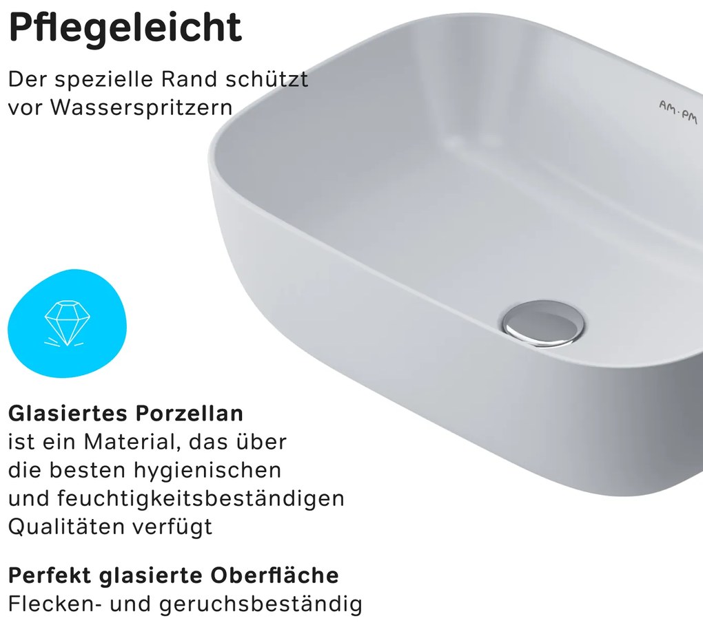Pultové umývadlo 45 AM.PM Func MFAWCC10450WG biele lesklé