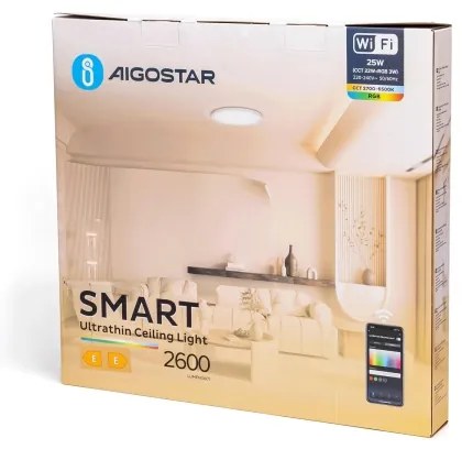 Aigostar - LED RGBW Stmievateľné stropné svietidlo LED/25W/230V 2700-6500K Wi-Fi