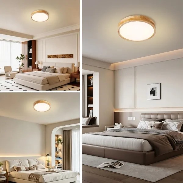 BRILAGI - LED stropné svietidlo WOODLINE LED/24W/230V 3000/4000/6000K, v dekore dub, priemer 30 cm