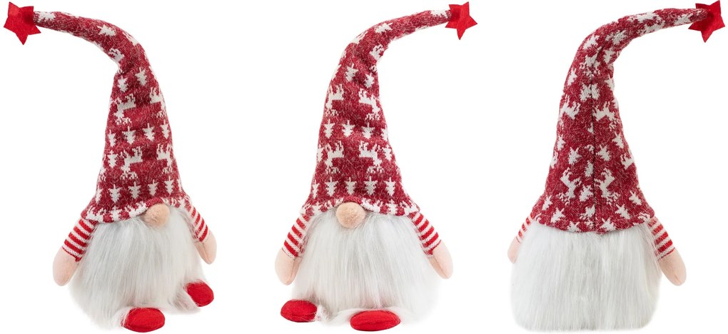 Tutumi Tutumi, vianočný trpaslík 42cm 22607, červená-biela, CHR-09910