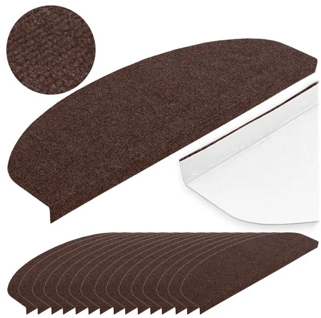 Nášľap na schody STEPI hnedý (15 ks)