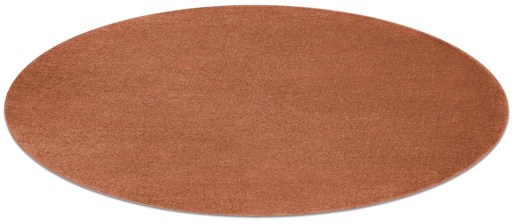 Okrúhly koberec SOFTY Jednofarebný, terakota