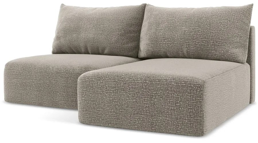 Béžová rozkladacia/s úložným priestorom rohová pohovka (pravý roh) Kalena – Makamii