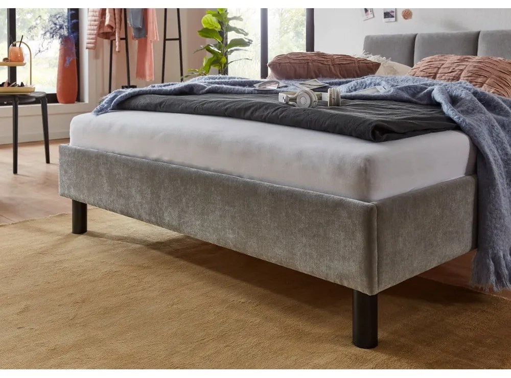 Sivá čalúnená jednolôžková posteľ bez roštu 120x200 cm Joker – Meise Möbel