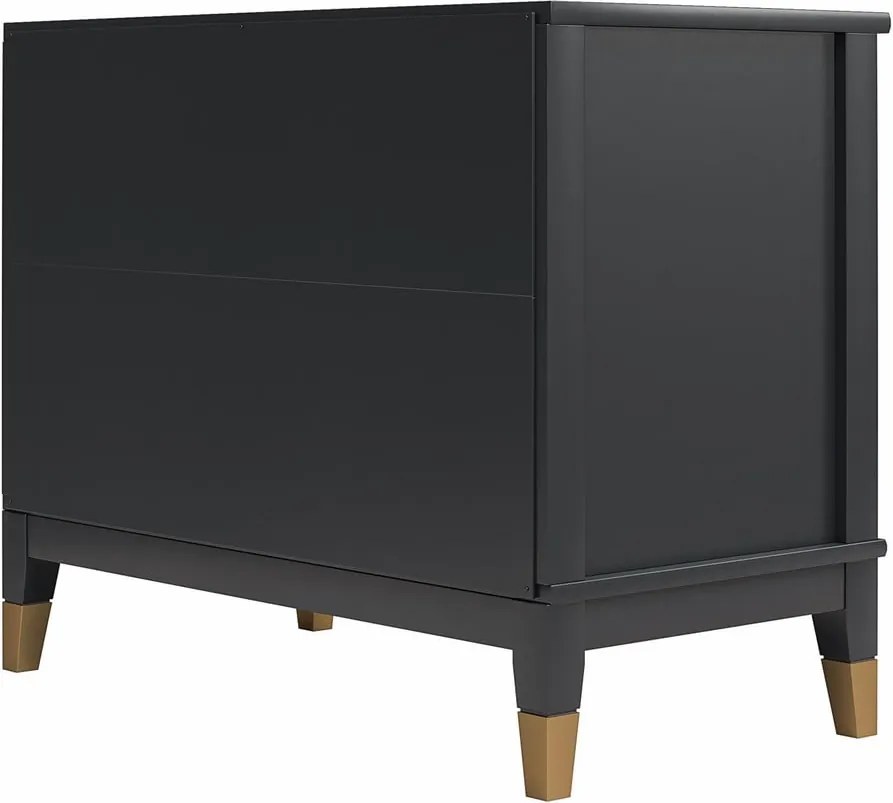 Čierny nočný stolík Westerleigh – CosmoLiving by Cosmopolitan