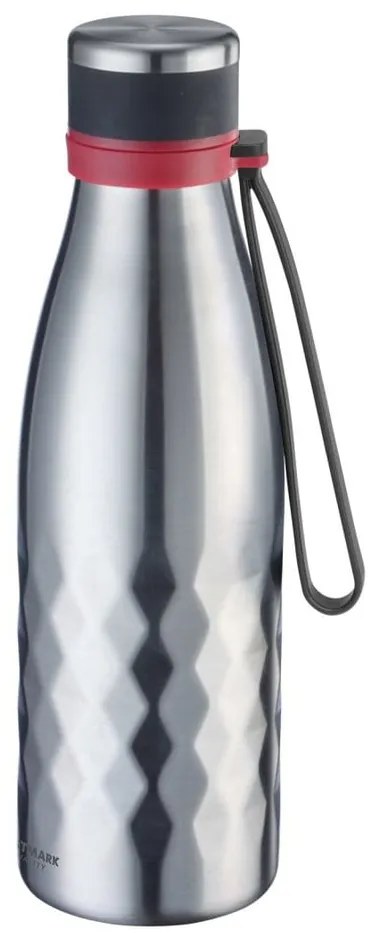 Svetlosivá cestovná antikoro-silikónová fľaša 550 ml Viva – Westmark