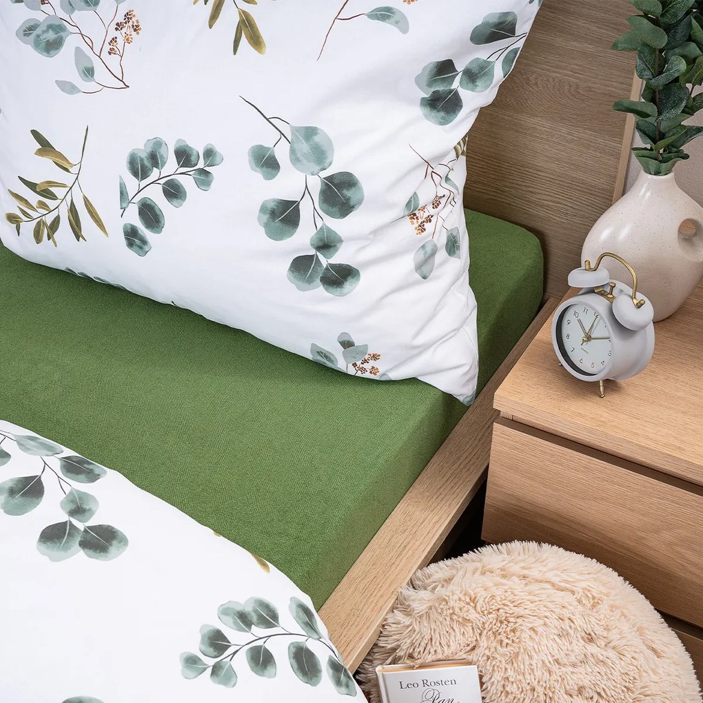 4Home froté prestieradlo olivovozelená, 160 x 200 cm