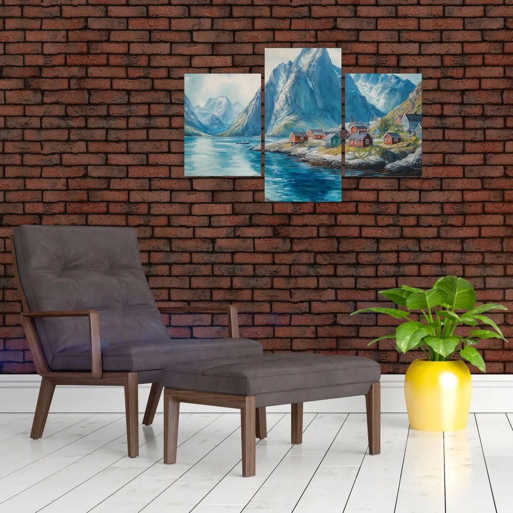 Obraz - Nórska dedinka (90x60 cm)