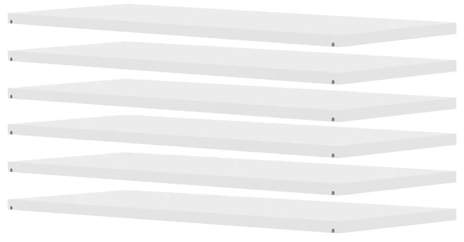 Biele modulárne police 6 ks 82x2 cm Dakota - Tenzo