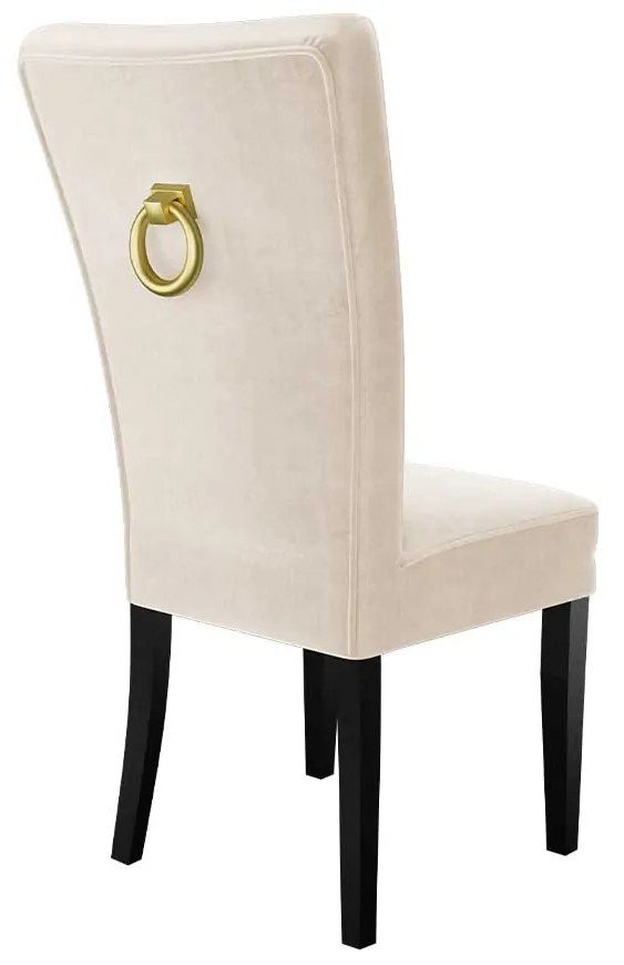 Čalúnená jedálenská stolička ST67 + klopadlo, Farby: chrom, Farby: biela polomatná, Potah: Magic Velvet 2217
