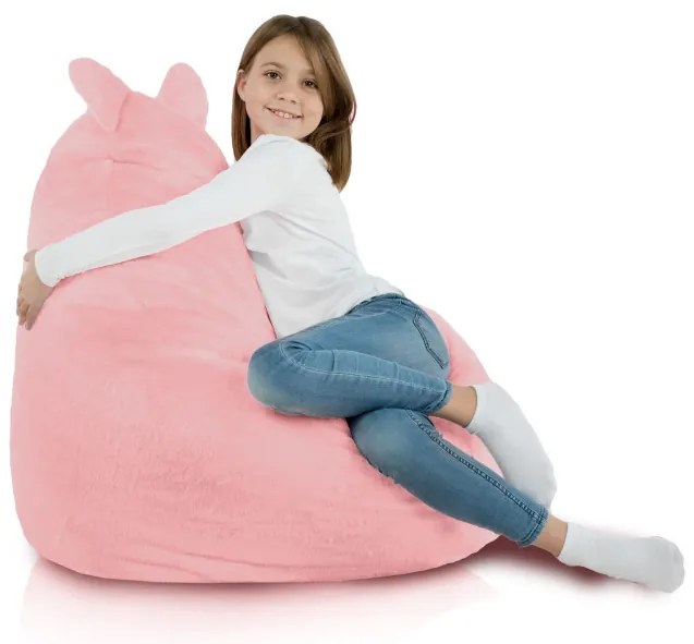 Kreslo pre deti Teddy Yeti ružové