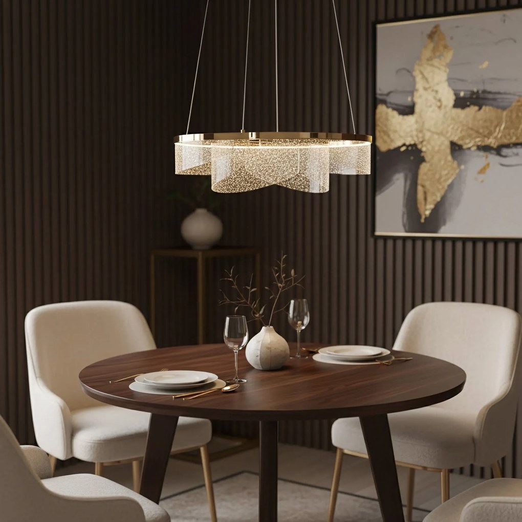 Toolight Toolight, stropné svietidlo 50cm, 57W, 4000K, 4000lm, LED G138-CP, zlatá, OSW-02622