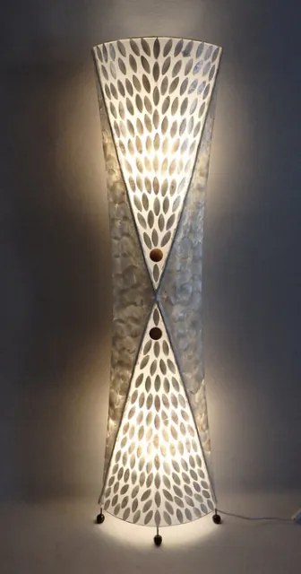 Stojacia lampa EMARAL, 150 cm, pravá perleť, ručná práca