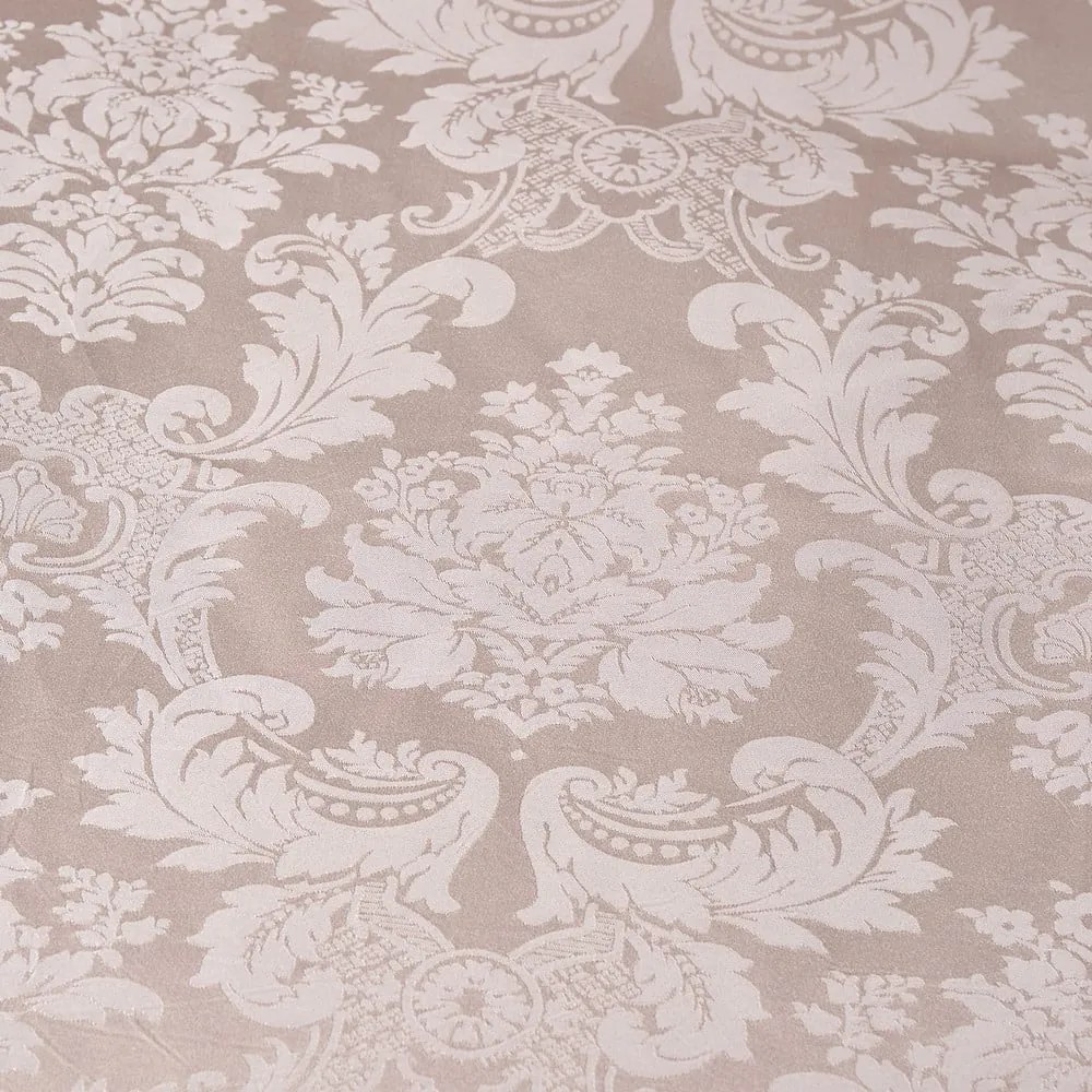 Béžové damaškové obliečky na dvojlôžko/predĺžené 230x220 cm Damask Jacquard – Catherine Lansfield