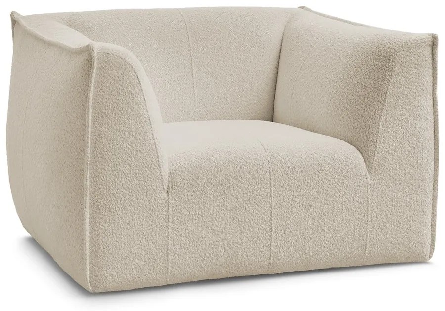 Béžové kreslo z textílie buklé Giorgia – Bobochic Paris