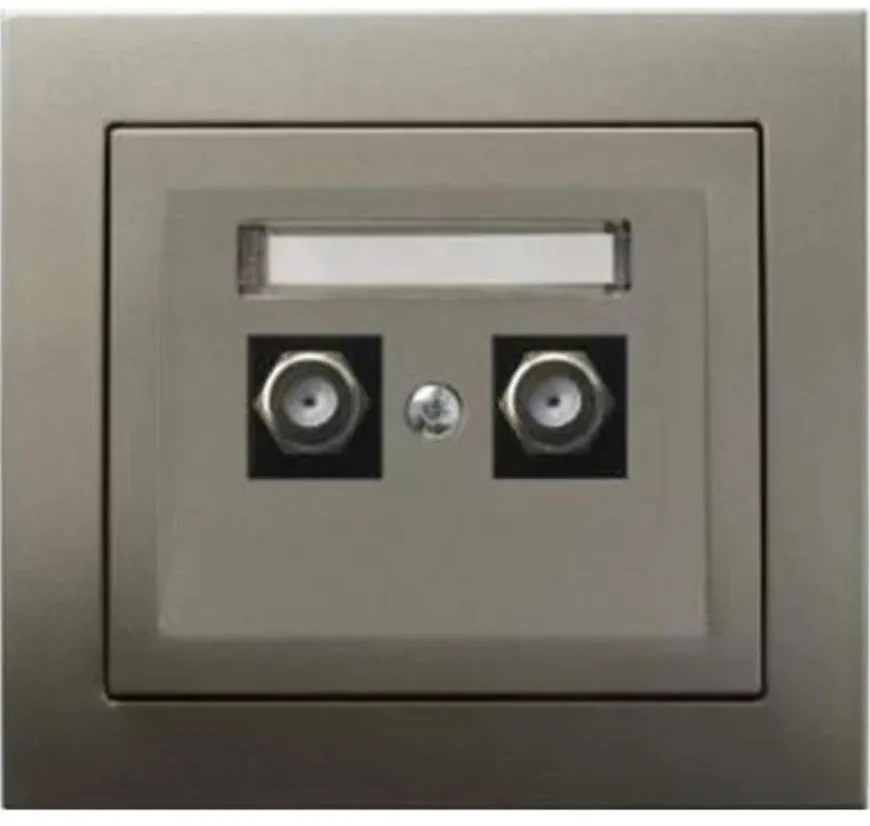 Dvojitá anténová zásuvka typu F GPA-2WF/45