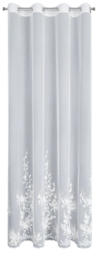 ZÁCLONA NA KRÚŽKOCH EVA MINGE JULIA 140X250 CM VZOROVANÁ