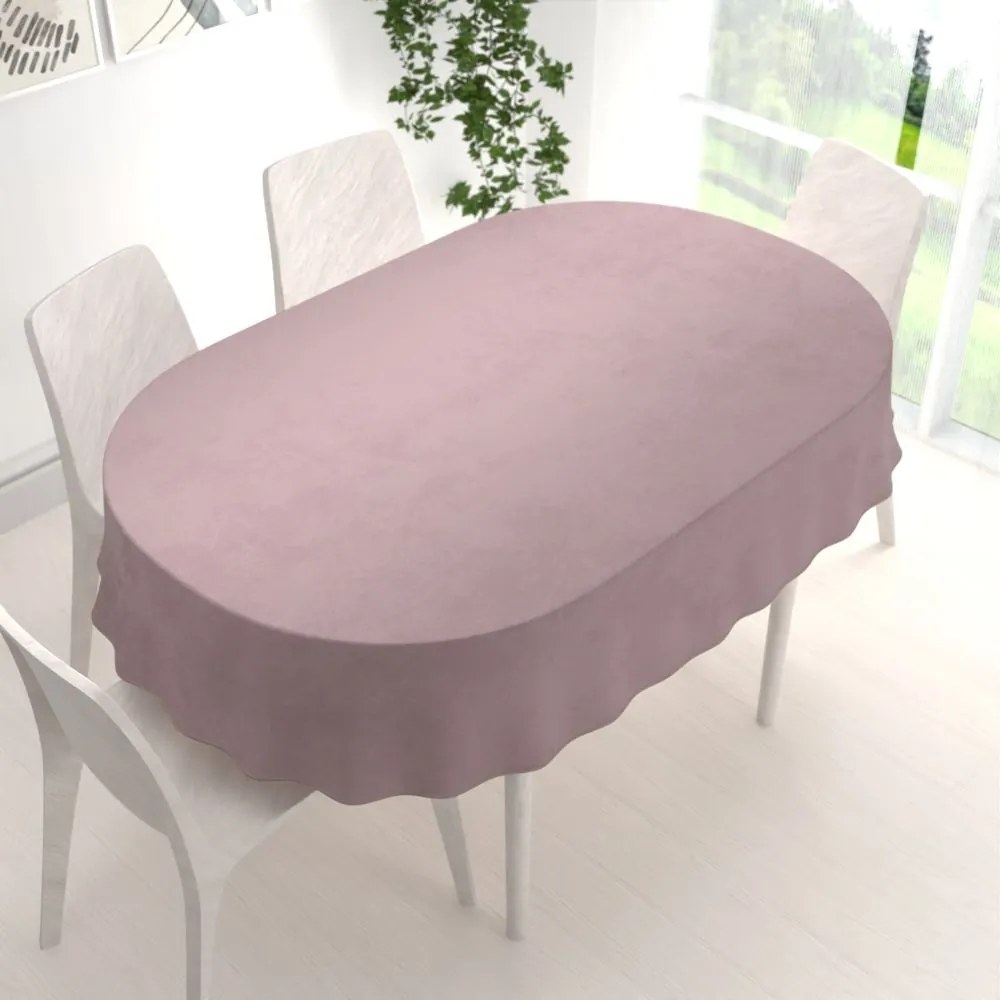 Biante Zamatový oválny obrus Velvet Prémium SVP-031 Tmavo staroružový 140x180 cm