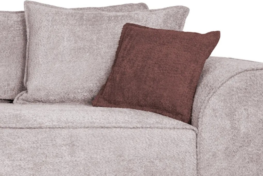 Pohovka John, ružová látka so štruktúrou