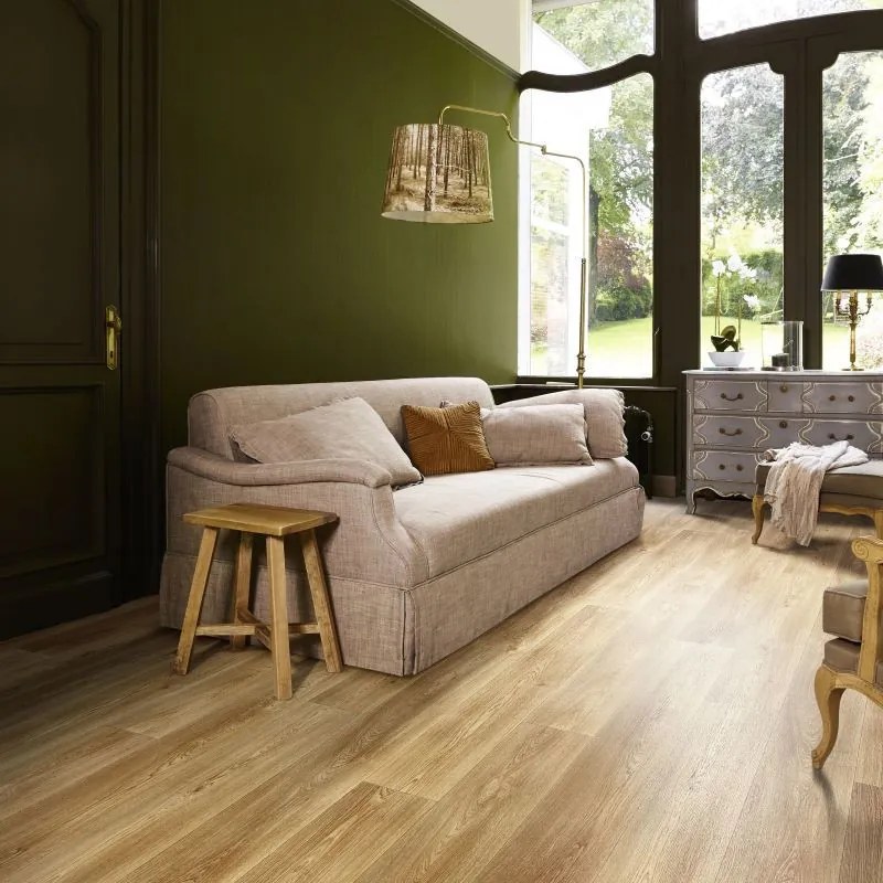 PVC podlaha - lino Texalino Supreme 636 L Columbian Oak - dub, na mieru, šíře 2m,3m,4m, hnedá, filc, chodba / predsieň, Beauflor
