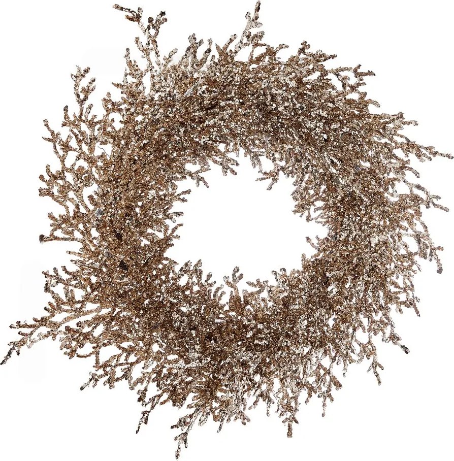 FLORISTA Veniec trblietavý čečinou 60 cm - zlatá