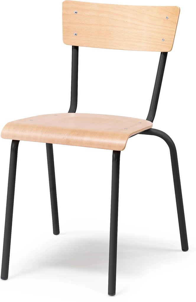 Jedálenská stolička Portland, buk / čierna