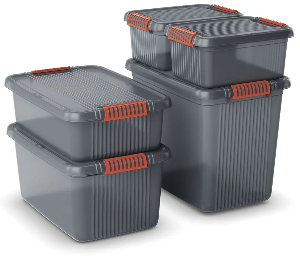 KIS K Latch Box S 14 l šedo-oranžový