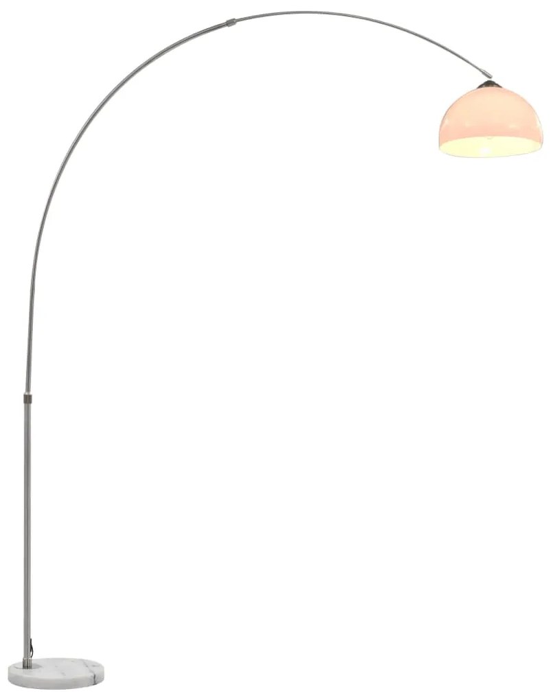 vidaXL Oblúková lampa strieborná 200 cm 60 W E27