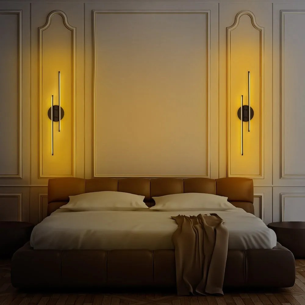 Čierne LED nástenné svietidlo Umut – Opviq lights