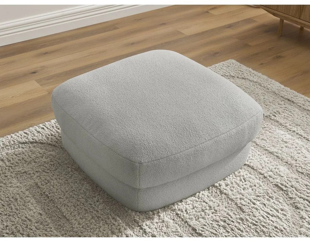 Svetlosivá podnožka z textílie buklé Leonore – Bobochic Paris