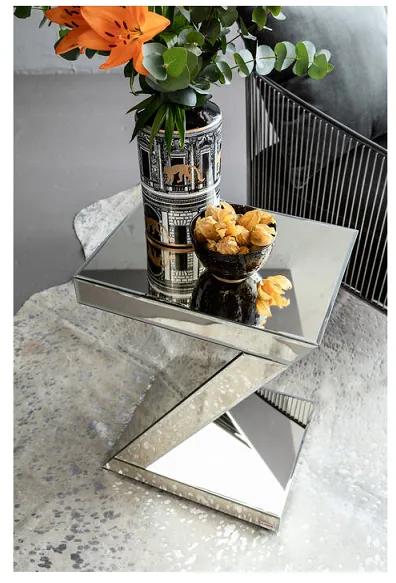 Luxury príručný stolík Z 45x33 cm sklo