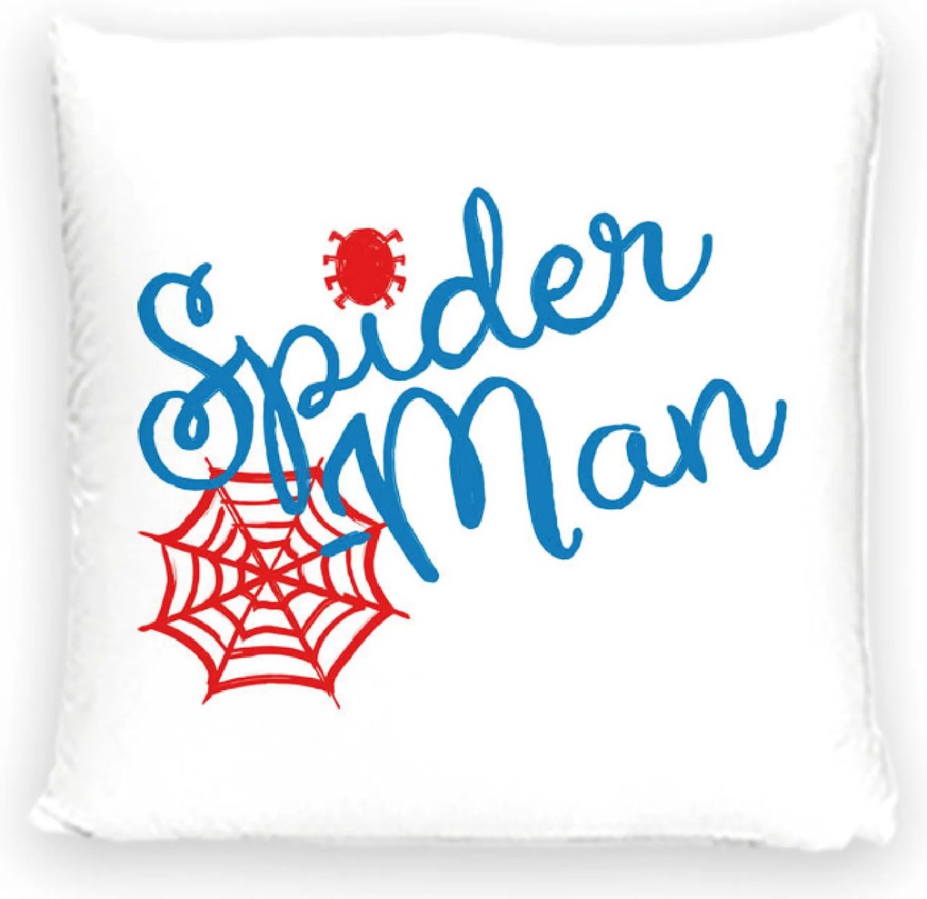 DETSKÁ DEKORAČNÁ OBLIEČKA NA VANKÚŠ SPIDERMAN 40X40 CM VZOROVANÁ