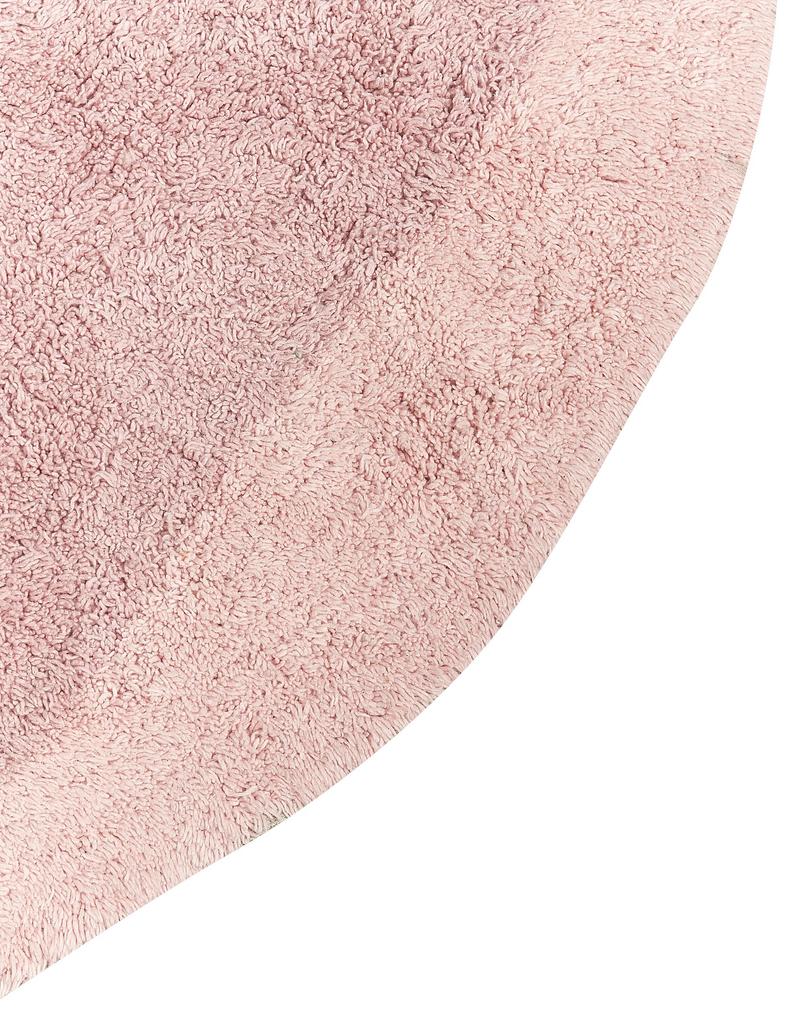 Okrúhly bavlnený koberec ø 140 cm ružový KHARAT Beliani
