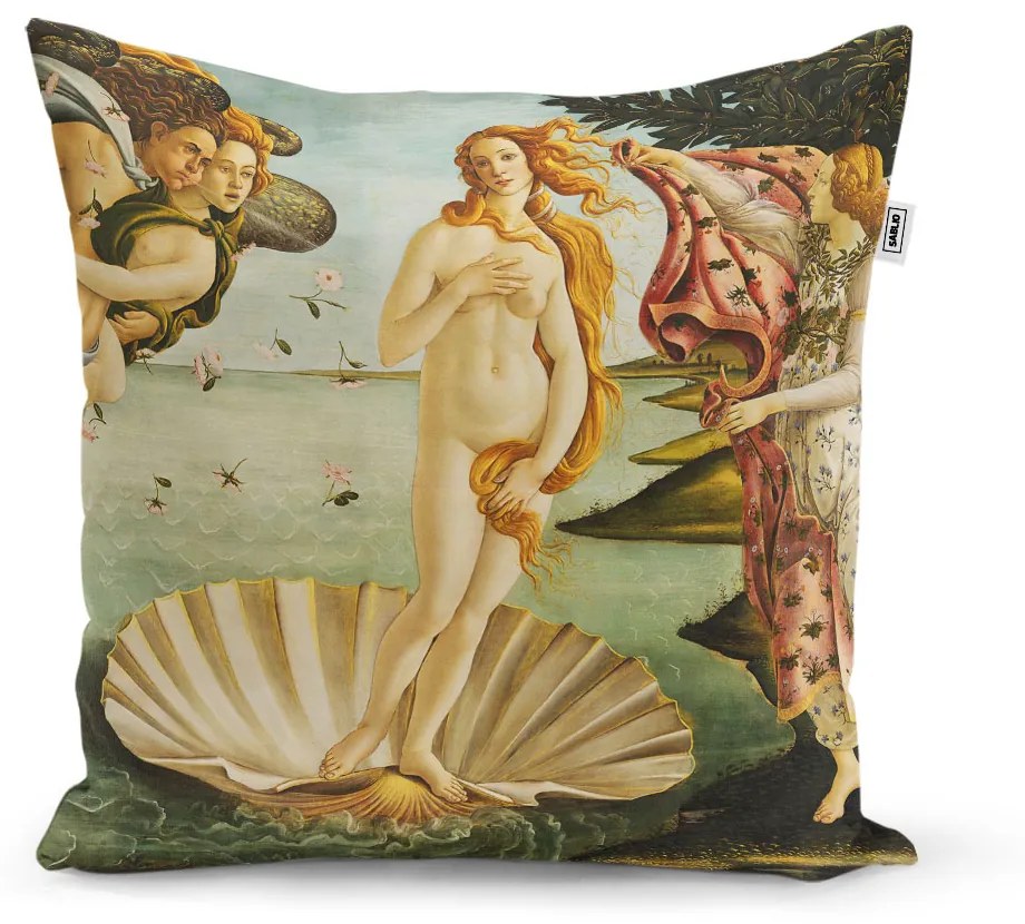 Sablio Vankúš Zrodenie Venuše - Sandro Botticelli - 40x40 cm