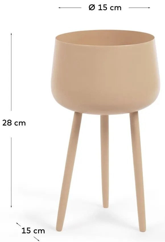 Kovový stojan na kvety ø 15 cm (výška 28 cm) Apia – Kave Home