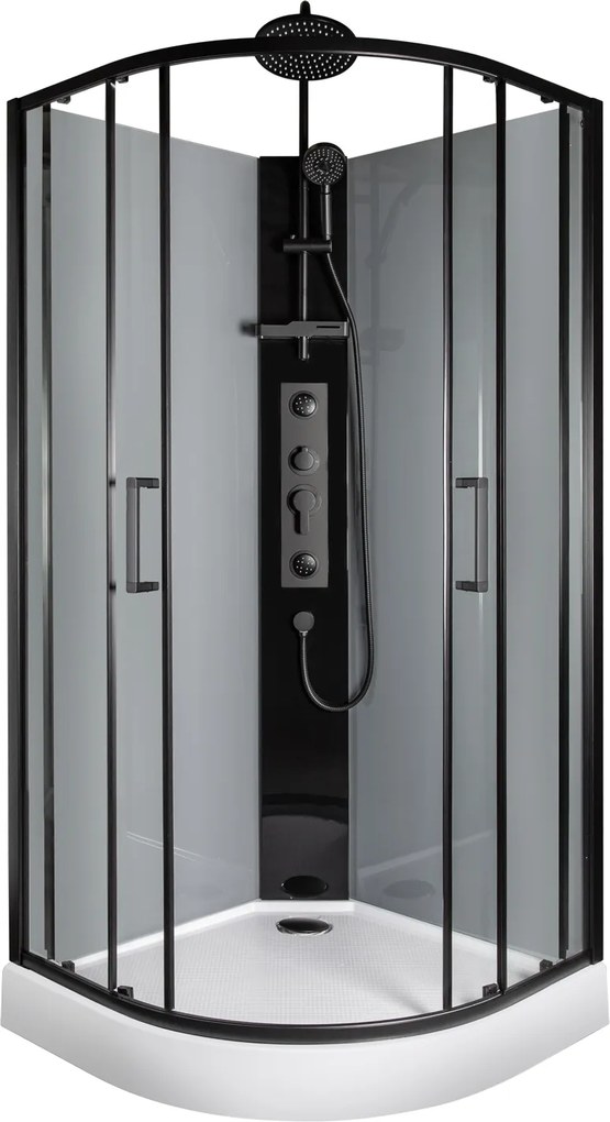 Novoterm Hydromasážny box NV-Wega 90x90 čierny